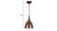 Iris brown Aluminium Hanging Lights (Brown) by Urban Ladder - Design 1 Dimension - 798902