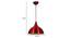 Leslie Red Aluminium Hanging Lights (Red) by Urban Ladder - Design 1 Dimension - 798932