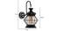 Francis Black Iron Wall Lights (Black) by Urban Ladder - Design 1 Dimension - 798996