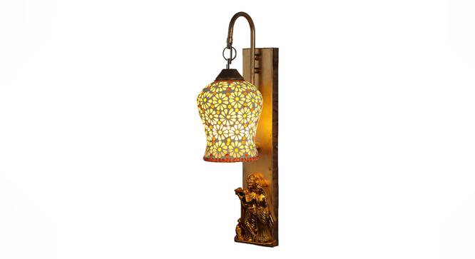Althelia Gold Iron and Plastic Wall Lights (Gold) by Urban Ladder - Front View Design 1 - 799058
