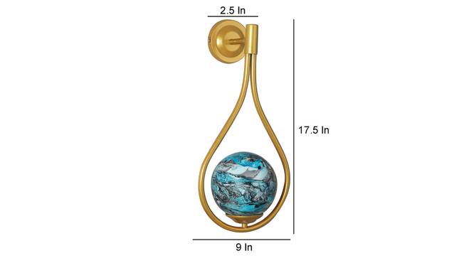 Ginebra Gold Iron Wall Lights (Gold) by Urban Ladder - Design 1 Dimension - 799195