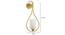 Berk Gold Iron Wall Lights (Gold) by Urban Ladder - Design 1 Dimension - 799202