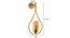 Barclay Gold Iron Wall Lights (Gold) by Urban Ladder - Design 1 Dimension - 799207