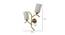 Italo Gold Iron Wall Lights (Gold) by Urban Ladder - Design 1 Dimension - 799255