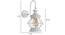 Hanako White Iron Wall Lights (White) by Urban Ladder - Design 1 Dimension - 799370