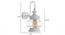 Franz White Iron Wall Lights (White) by Urban Ladder - Design 1 Dimension - 799371