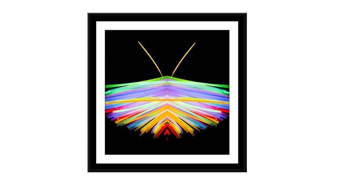 Colorful Neon Butterfly Painting - 24 x 24 inch (multi-color) by Urban Ladder - Front View Design 1 - 799474