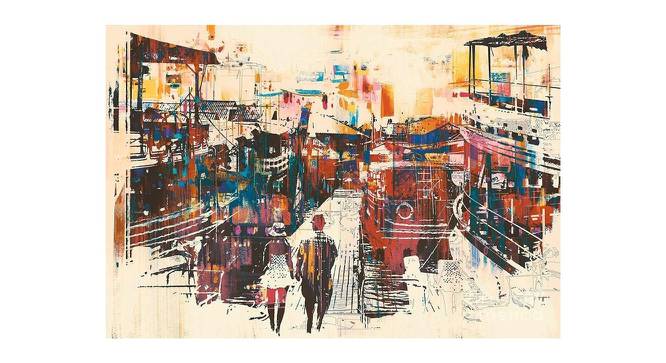 Couple At Pier Painting - 24 x 16 inch (multi-color) by Urban Ladder - Front View Design 1 - 799477