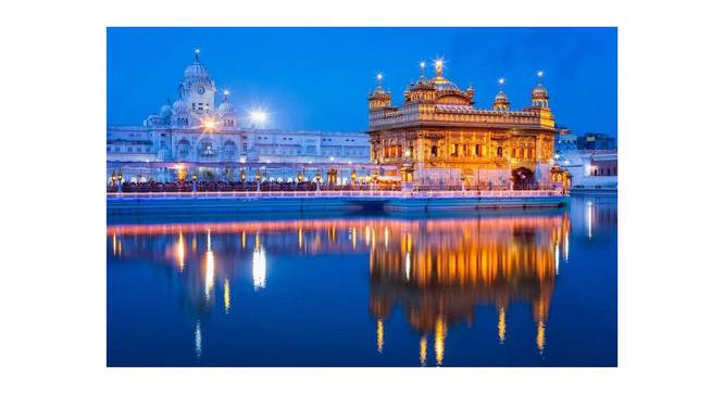 Golden Temple Painting - Day View - 24 x 16 inch (multi-color) by Urban Ladder - Front View Design 1 - 799481