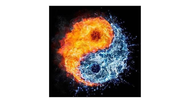 Fire & Ice Yin & Yang Painting - 24 x 24 inch (multi-color) by Urban Ladder - Design 1 Side View - 799497