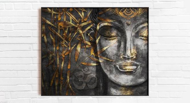 Gray and Gold Buddha Painting - 24 x 20 inch (multi-color) by Urban Ladder - Design 1 Side View - 799501