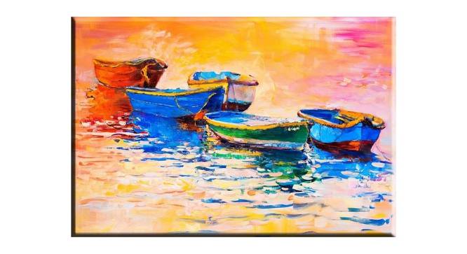 Multicolored Boats Painting - 24 x 16 inch (multi-color) by Urban Ladder - Front View Design 1 - 799546