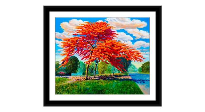 Orange Tree Landscape Painting - 24 x 19 inch (multi-color) by Urban Ladder - Front View Design 1 - 799549