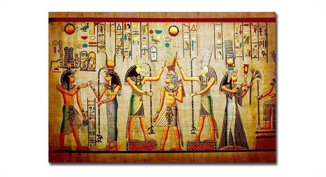 Retro Egyptian Style Painting - 24 x 16 inch (multi-color) by Urban Ladder - Front View Design 1 - 799555