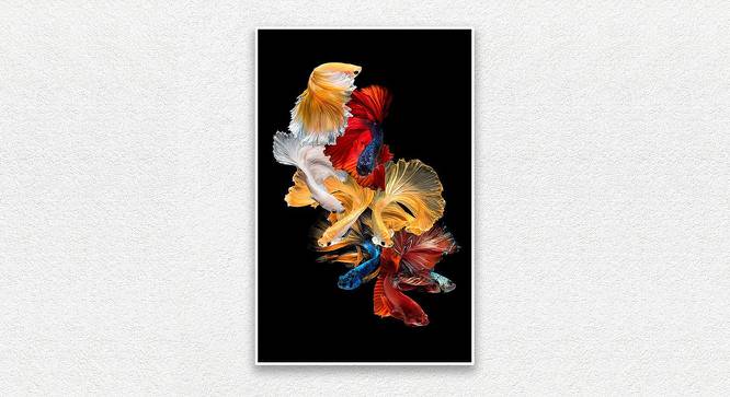 Multicolored Lucky Fish Painting - 24 x 16 inch (multi-color) by Urban Ladder - Design 1 Side View - 799563