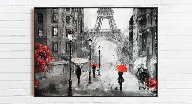 Red Umbrella And Eiffel Painting - 24 x 16 inch (multi-color) by Urban Ladder - Design 1 Side View - 799570