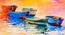 Multicolored Boats Painting - 24 x 16 inch (multi-color) by Urban Ladder - Ground View Design 1 - 799578