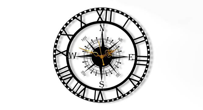 The Traveler Designer Wall Clock - 2 feet (Black) by Urban Ladder - Front View Design 1 - 799622