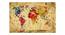 Retro World Map Painting - 24 x 16 inch (multi-color) by Urban Ladder - Front View Design 1 - 799627