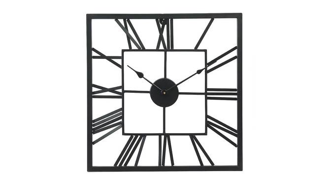 Square Roman Numbers Designer Wall Clock - 2 feet (Black) by Urban Ladder - Design 1 Side View - 799639