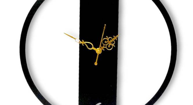 Long Dial Designer Wall Clock - 2 feet (Black) by Urban Ladder - Design 1 Side View - 799642