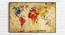 Retro World Map Painting - 24 x 16 inch (multi-color) by Urban Ladder - Design 1 Side View - 799646