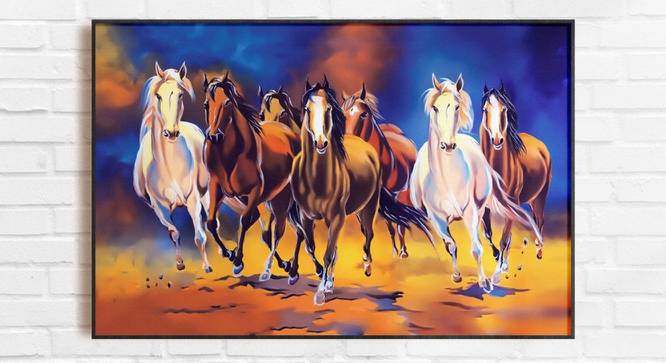 Seven Lucky Horses Painting - 24 x 16 inch (multi-color) by Urban Ladder - Design 1 Side View - 799647