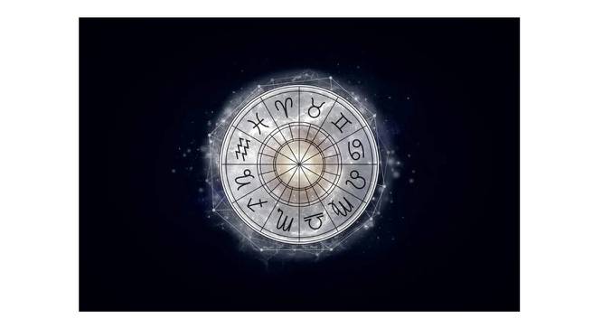 Silver Zodiac Circle Painting - 24 x 16 inch (multi-color) by Urban Ladder - Design 1 Side View - 799648
