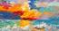 Sun and the Sea Painting - 24 x 18 inch (multi-color) by Urban Ladder - Design 1 Side View - 799650