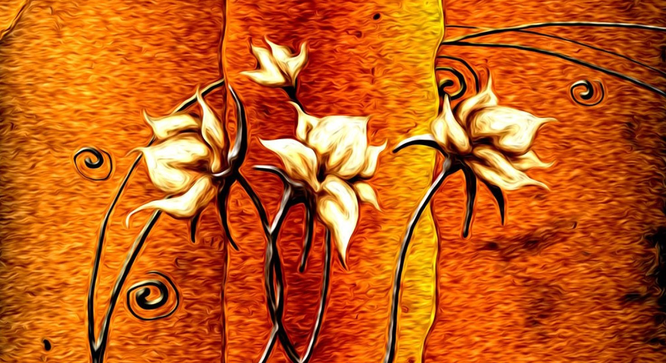 Sunkissed Flowers Painting - 24 x 16 inch (multi-color) by Urban Ladder - Design 1 Side View - 799651