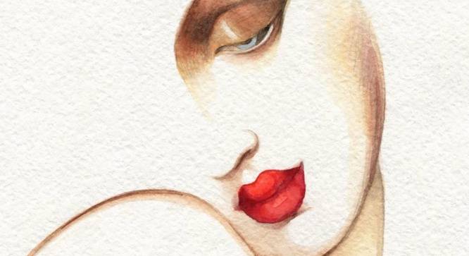 Woman Illustration Painting - 19 x 24 inch (multi-color) by Urban Ladder - Design 1 Side View - 799656
