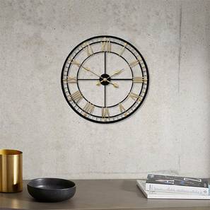 Wall Clocks Design Black Metal Round Analog Wall Clock