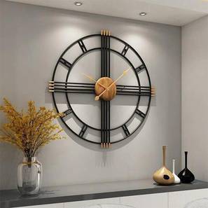 Wall Clocks Design Black Metal Round Analog Wall Clock
