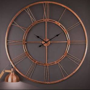 Wall Clocks Design Pink Metal Round Analog Wall Clock