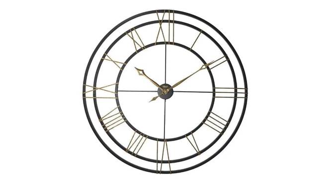 Black & Gold Double Layer Wall Clock - 2 feet (Black) by Urban Ladder - Front View Design 1 - 799700