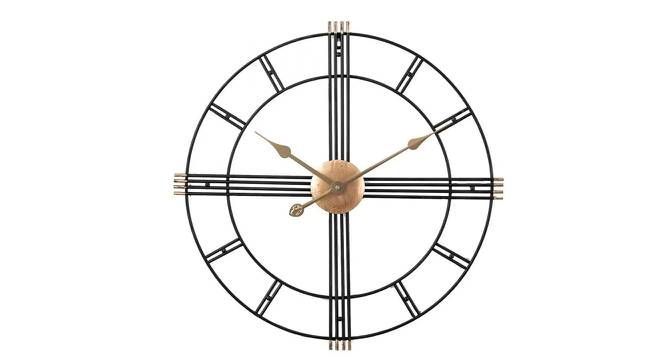 Black & Gold Piped Wall Clock - 2 feet (Black) by Urban Ladder - Front View Design 1 - 799703