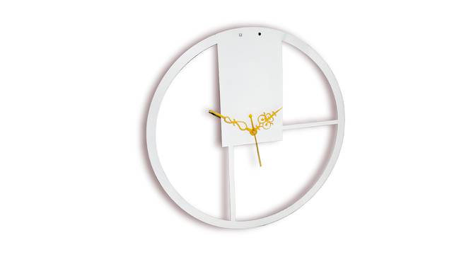 White Cutout Designer Wall Clock - 2 feet (White) by Urban Ladder - Front View Design 1 - 799709