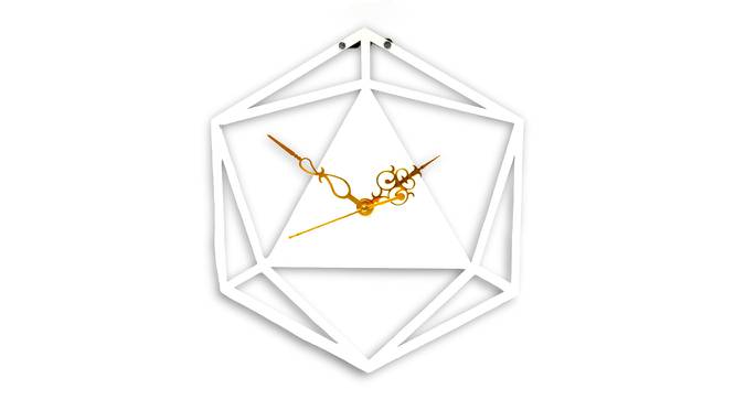 Hexagon Designer Wall Clock - 2 feet (White) by Urban Ladder - Front View Design 1 - 799712