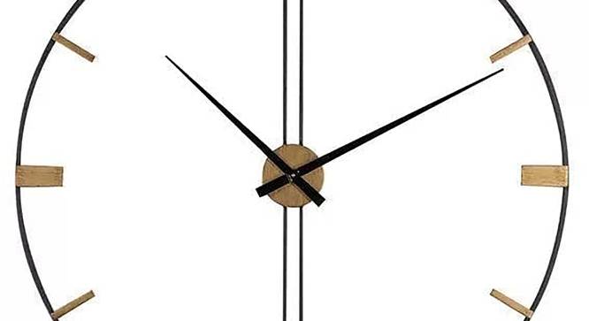 Sleek Black & Gold Wall Clock - 2 feet (Black) by Urban Ladder - Design 1 Side View - 799716
