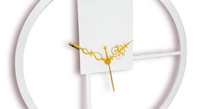 White Cutout Designer Wall Clock - 2 feet (White) by Urban Ladder - Design 1 Side View - 799723