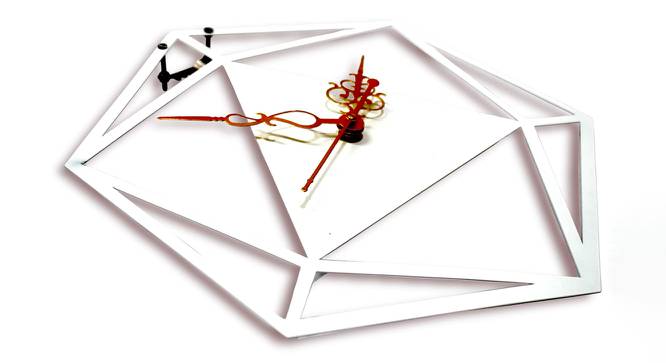 Hexagon Designer Wall Clock - 2 feet (White) by Urban Ladder - Design 1 Side View - 799725