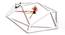 Hexagon Designer Wall Clock - 2 feet (White) by Urban Ladder - Design 1 Side View - 799725