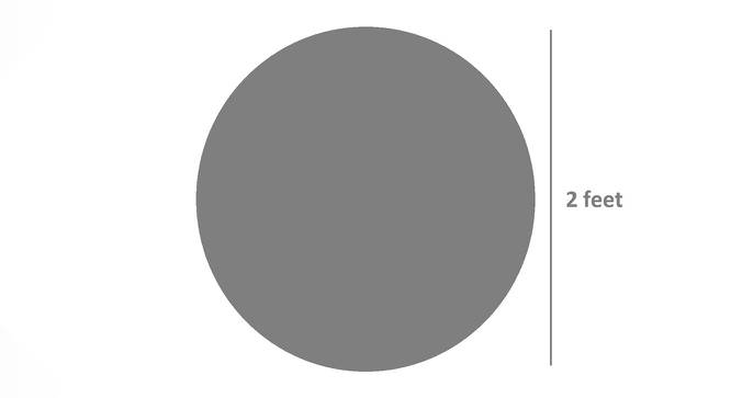 Round Cutout Designer Wall Clock - 2 feet (White) by Urban Ladder - Design 1 Dimension - 799744