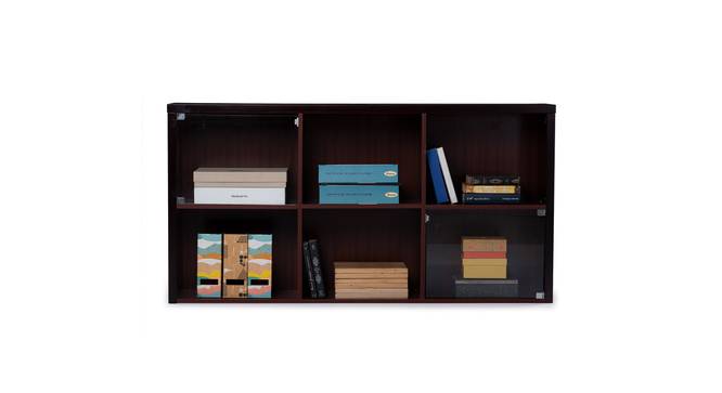 MJF Engineered Wood Bookshelf in Red (Red Finish) by Urban Ladder - Design 1 Side View - 801144