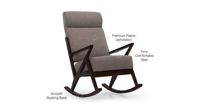 Greg Solid Wood Rocking Chair in Brown (Brown) by Urban Ladder - Front View Design 1 - 801191