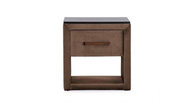 Salvador Engineered Wood Bedside Table in Dark Brown Finish (Brown Finish) by Urban Ladder - Design 1 Side View - 801249