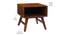 Bassett Steam Beech Wood Side Table (Brown Finish) by Urban Ladder - Front View Design 1 - 801380