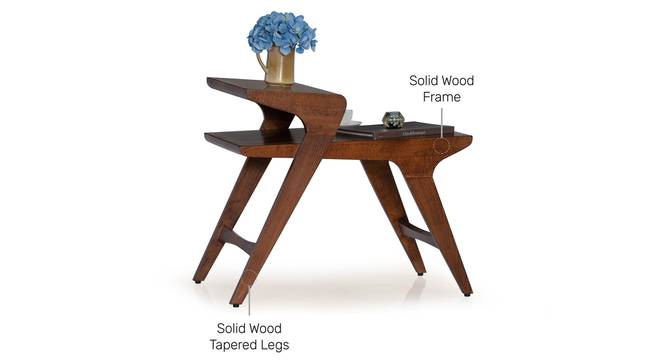Mackenzie Solid Wood Side Table (Dark Oak Finish) by Urban Ladder - Front View Design 1 - 801440