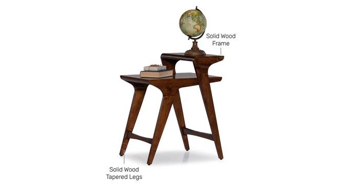 Mackenzie Side Table (Walnut Finish) by Urban Ladder - Front View Design 1 - 801443