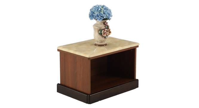 Catherine Stone Side Table (White Finish) by Urban Ladder - Front View Design 1 - 801513